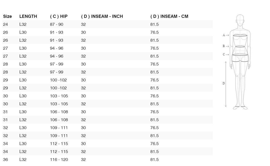 Foto: Size chart REV'IT!