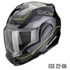 Foto: EXO-TECH EVO PRO COMMUTA Systeemhelm Zwart-Zilver-Geel