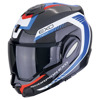 Foto: Exo-Tech Evo Carbon Cosy Systeemhelm Zwart-Blauw-Rood