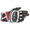 Foto: SP X Air Carbon V2 Motorhandschoenen Zwart-Wit-Rood-Fluor