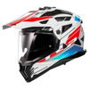 Foto: MX702 Pioneer II Namib Helm Wit-Blauw-Rood