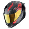 Foto: EXO-1400 EVO II Carbon Air Platted Integraalhelm Zwart-Rood